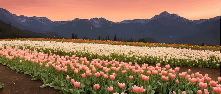 Trevelin se viste de tulipanes: la temporada 2026 abre con un mar de colores en la Ruta 259