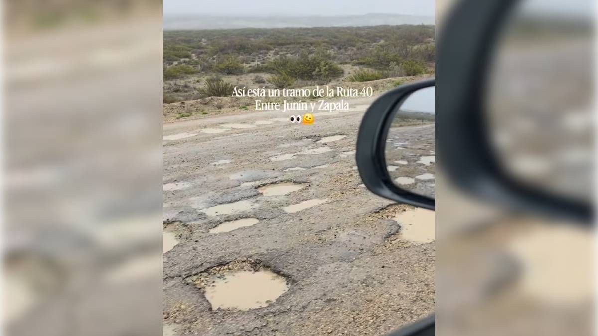 Treinta kilómetros de cornisas y badenes: cruzar la Ruta 40 entre Junín y Zapala se volvió una prueba de paciencia