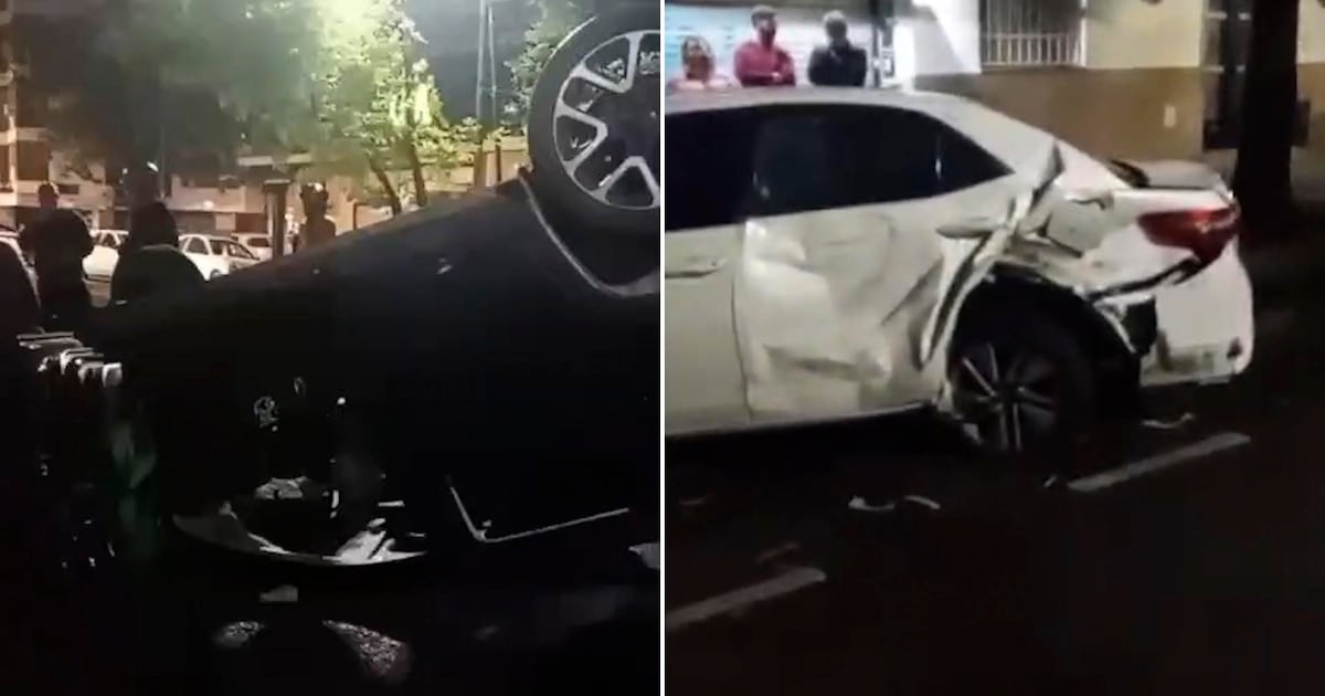 Volcadura con cinco heridos en el límite entre Caballito y Flores: la conductora registró 1,79 g/l de alcohol en sangre